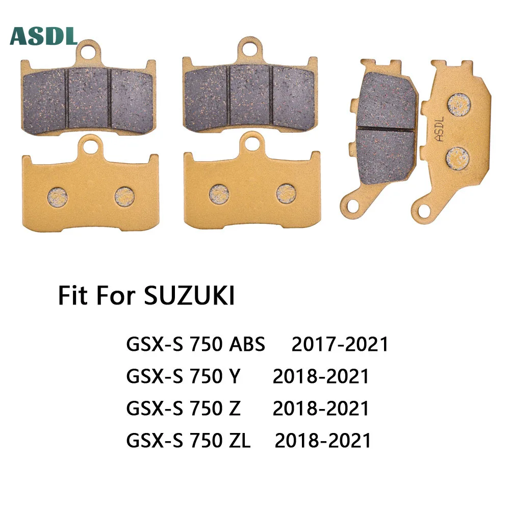 Motorcycle Front And Rear Ceramic Brake Pads For SUZUKI GSX-S 750 ABS 2017-2021 GSX-S 750 Y GSX-S750 Z GSXS 750 ZL 2018-2021