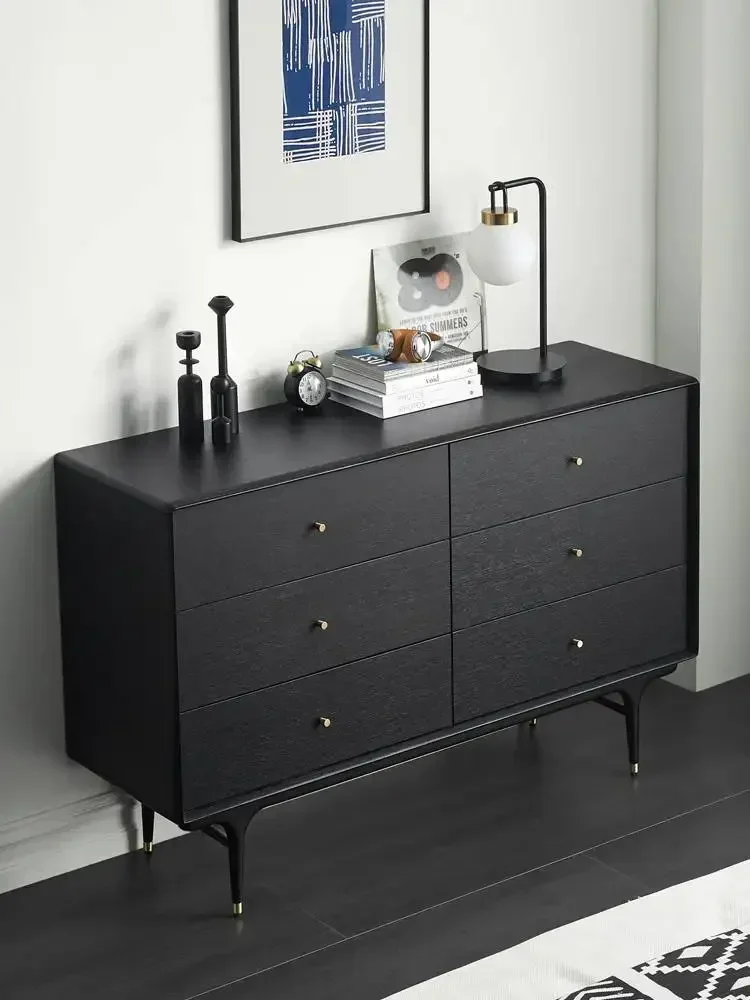 

15 Nordic Solid Wood Chest of Drawers Japanese Style Antique Living Room Bedroom Locker Storage Cabinet Light Luxury furniture