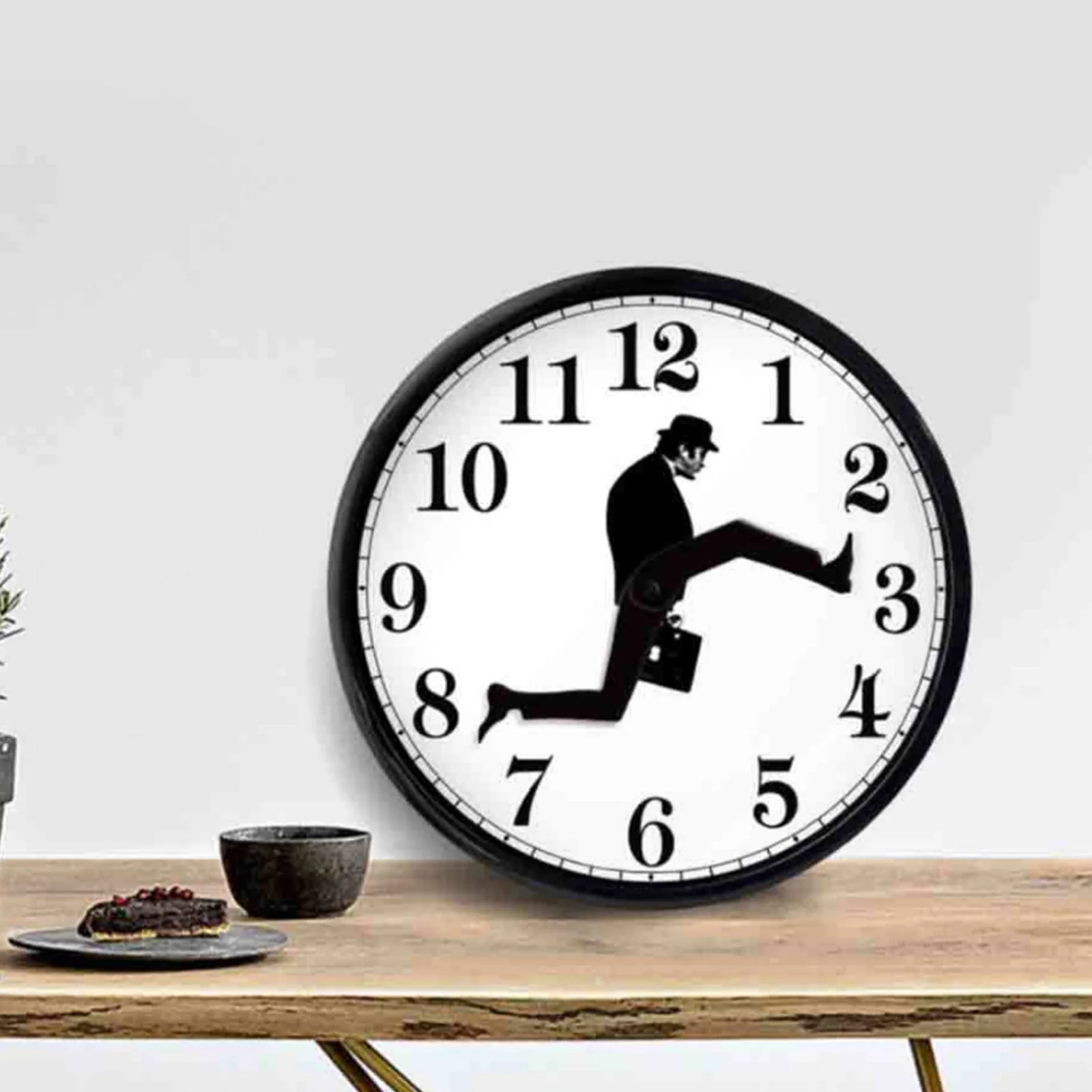 Relojes de pared Reloj Fácil instalación Leer Comedia Inspirado Ministerio Silly Walk Reloj de pared Decoración del hogar