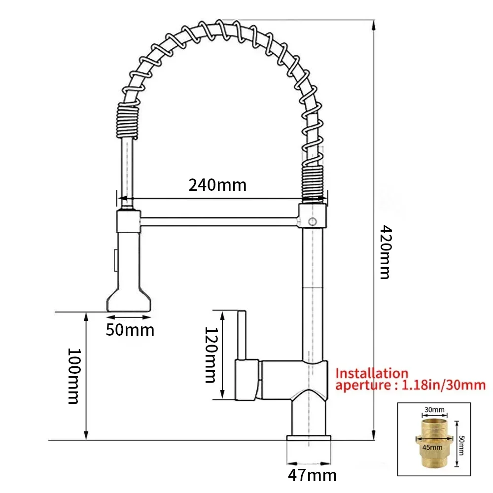 Imagem -05 - Pull Down Kitchen Faucet Spray de Chuveiro Single Handle Torneira de Bacia do Prato Chrome Misturador de Água Quente e Fria Torneira de Guindaste