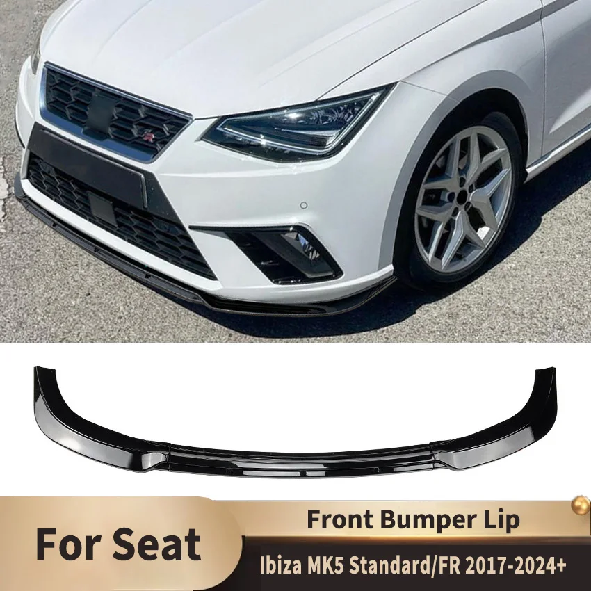 

Передний бампер, разделитель губ для Seat Ibiza MK5 Standard/FR 2017-2024+, комплект кузова, спойлер, диффузор, защита, автоаксессуары