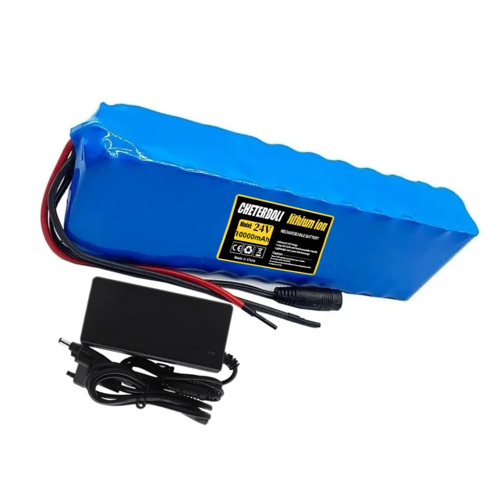 24V 10Ah Battery 7S3P 29.4V 10000mAh Li-ion Battery Pack with 20A Balanced BMS for Bicycle Scooter Power Wheelchair