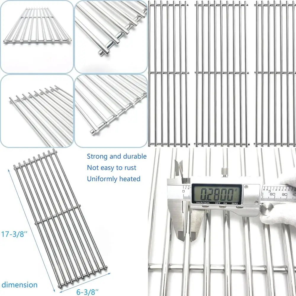 

5-решетки из нержавеющей стали для газовых грилей — совместимы с Baron 540, 590, Huntington 6133, 6130, Broil-Mate 7130, стерлингом
