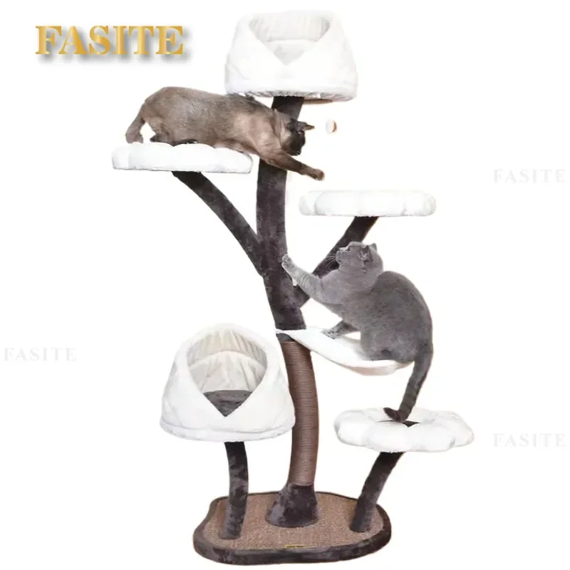 For Large Cats Cat Climbing Frame High End Eco Friendly Scratching Post Jumping Platform Interactive Toy Furniture