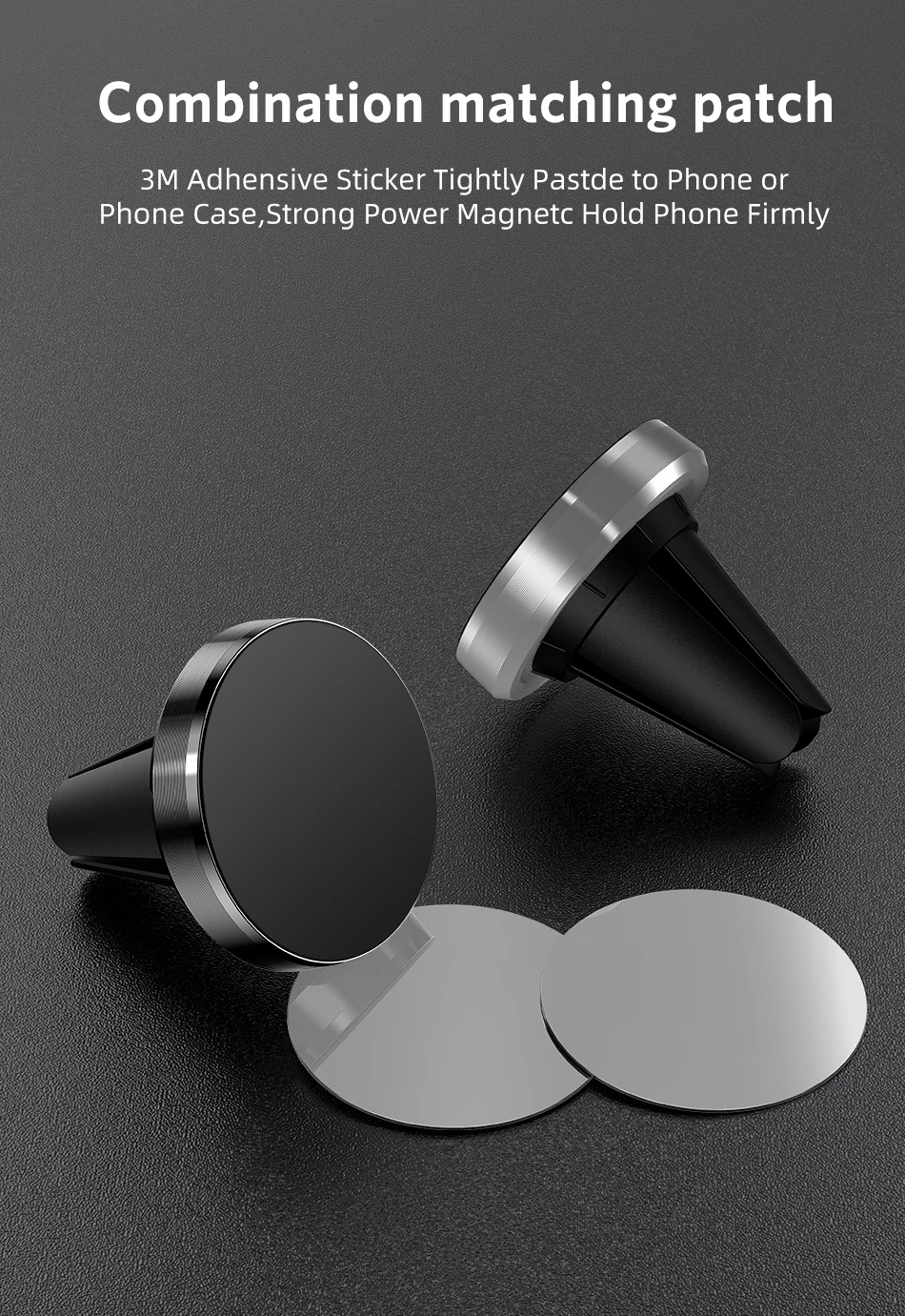 Auto Magnetische Halter Universal Air Vent Halterung Ständer Zubehör Für iPhone Samsung Xiaomi Magnet Halter Stehen im Auto Handy – Detail 2