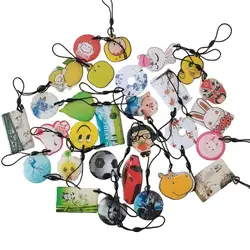 10/20/50/100Pcs Random pattern UID Key 13.56mhz Keyfob Keychain RFID Clone Key Card Token Rewritable NFC IC Clone Changeable S50