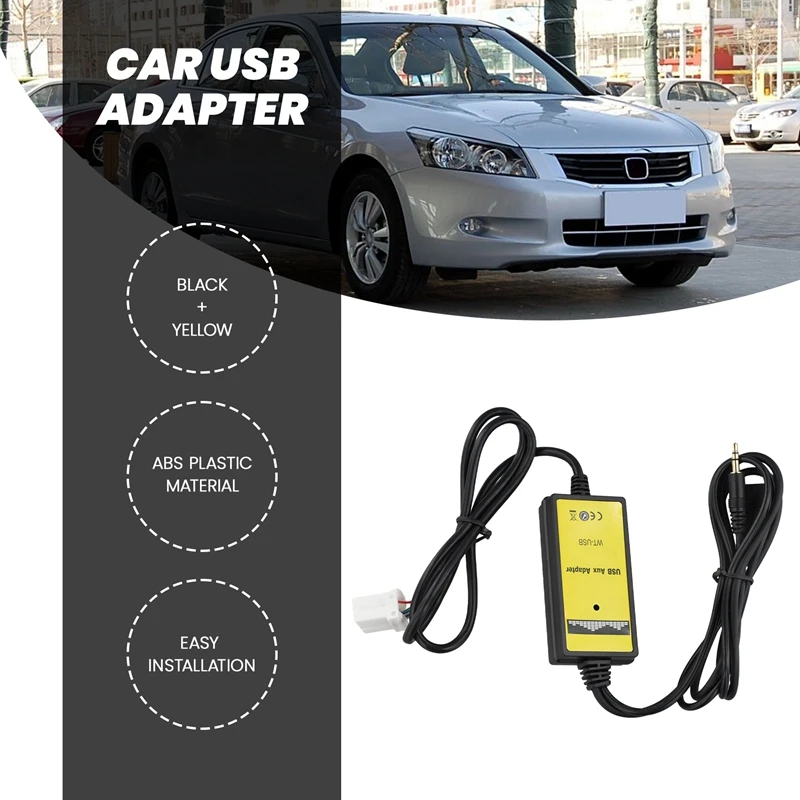 Car MP3 Audio Interface AUX USB Adapter CD Changer For Honda Accord 2003 2004 2005 2006 2007 2008 2009 2010