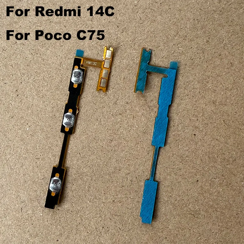 

For Xiaomi Redmi 14C / Poco C75 Power Volume Buttons Flex Cable Power On Off Volume Button Key Flex Cable Replacement