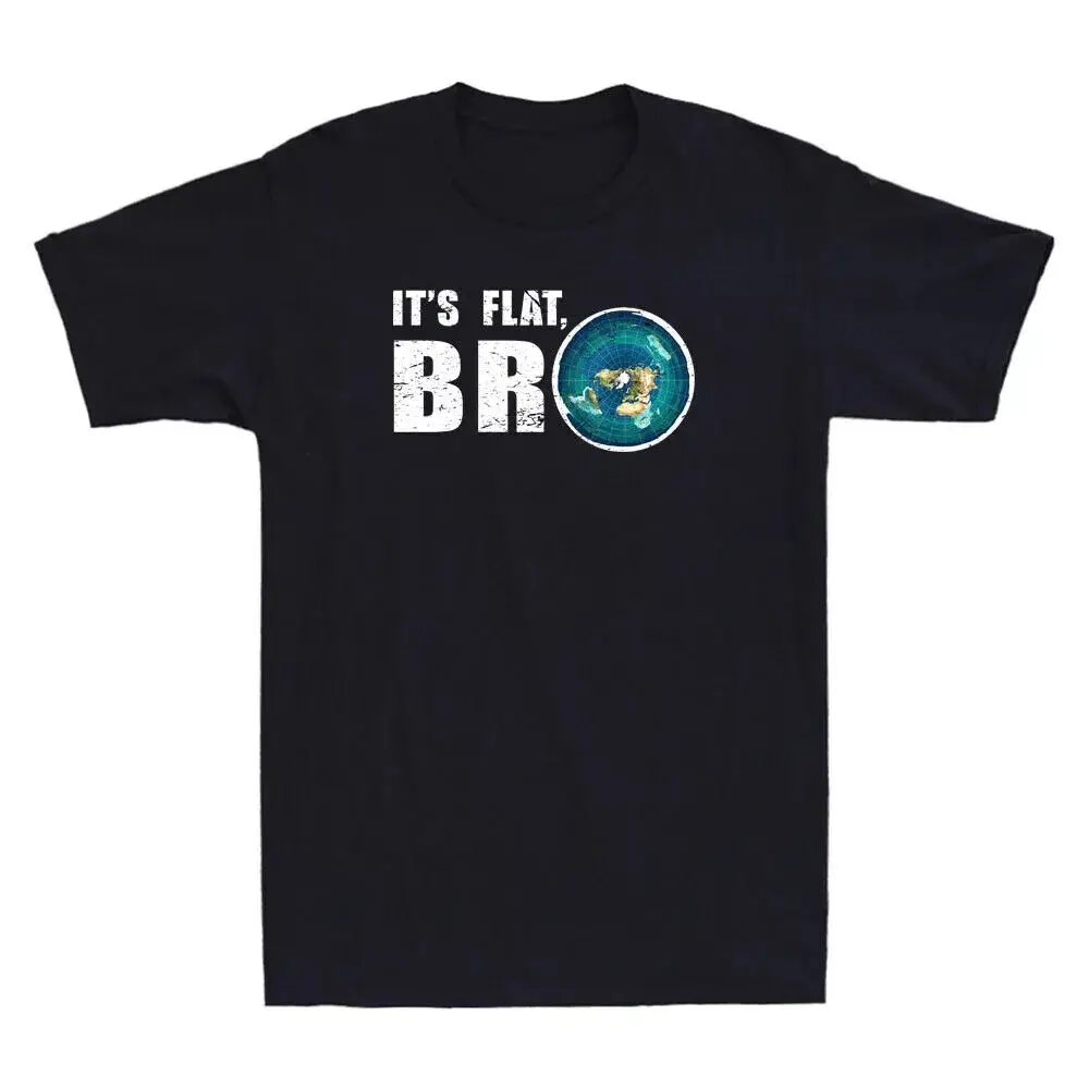 The Earth Is Flat BRO Funny Society Saying Quote Gift Idea Vintage Men's T-Shirt