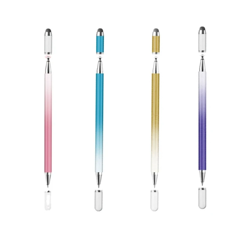 Phone Tablet Touch-screen Pen Capacitance Pencil Universal Drawing Capacitive Pen 3-in-1 Clear Disc Stylus Ballpoint Dropship