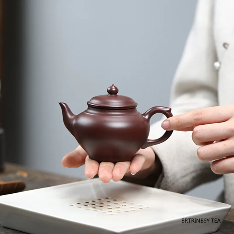 

Tradition Yixing Handmade Purple Clay Teapot Chinese Household Zisha Tea Pot Beauty Tea Infuser Kettle Tea Set Teaware 170ml