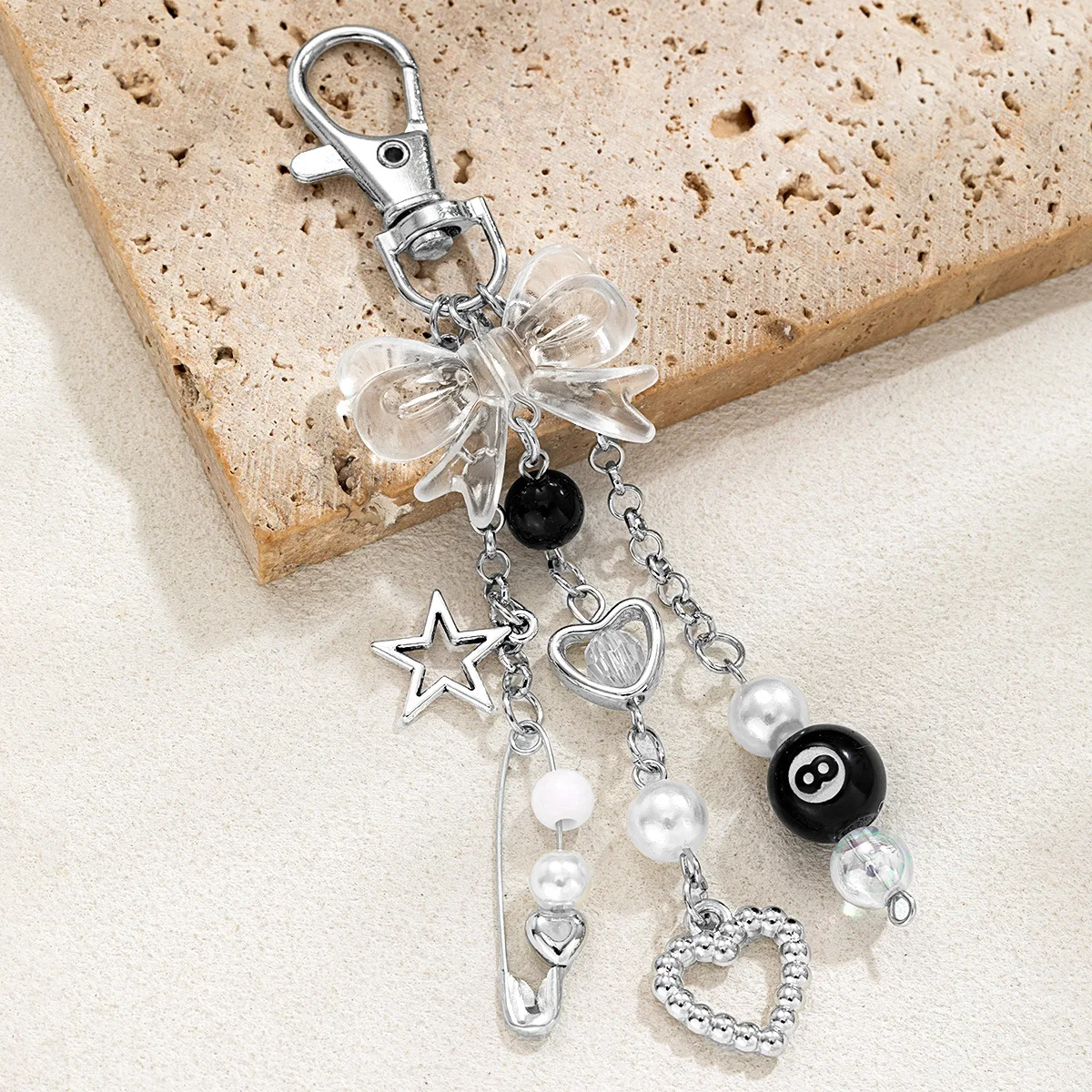 8ball keychain Mini Ball Pendant Key Ring Resin Keyring Bar Table Decoration Jewelry Game Souvenir Gift