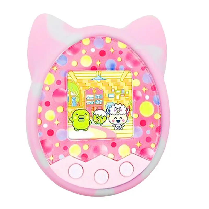 Silicone Case with Lanyard for Tamagotchi 4U+Mix Virtual Interactive Pet Game Machine Silicone Cover Shell(B)-DT82