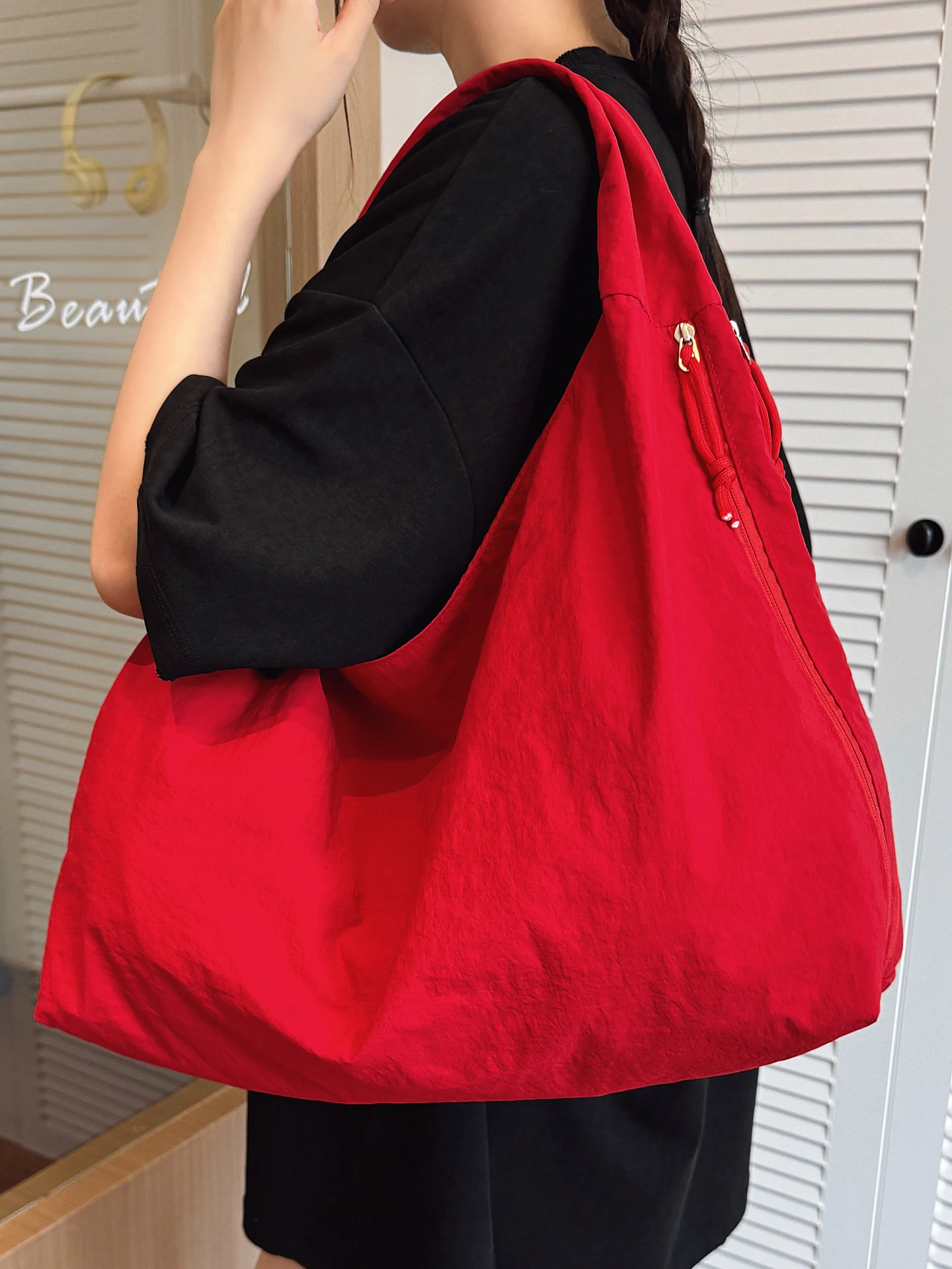 

Casual Canvas Tote Bag Women's 2025 New Faion Versatile Large Capaci Underarm Commuter Single oulder Bag Japanese Sle