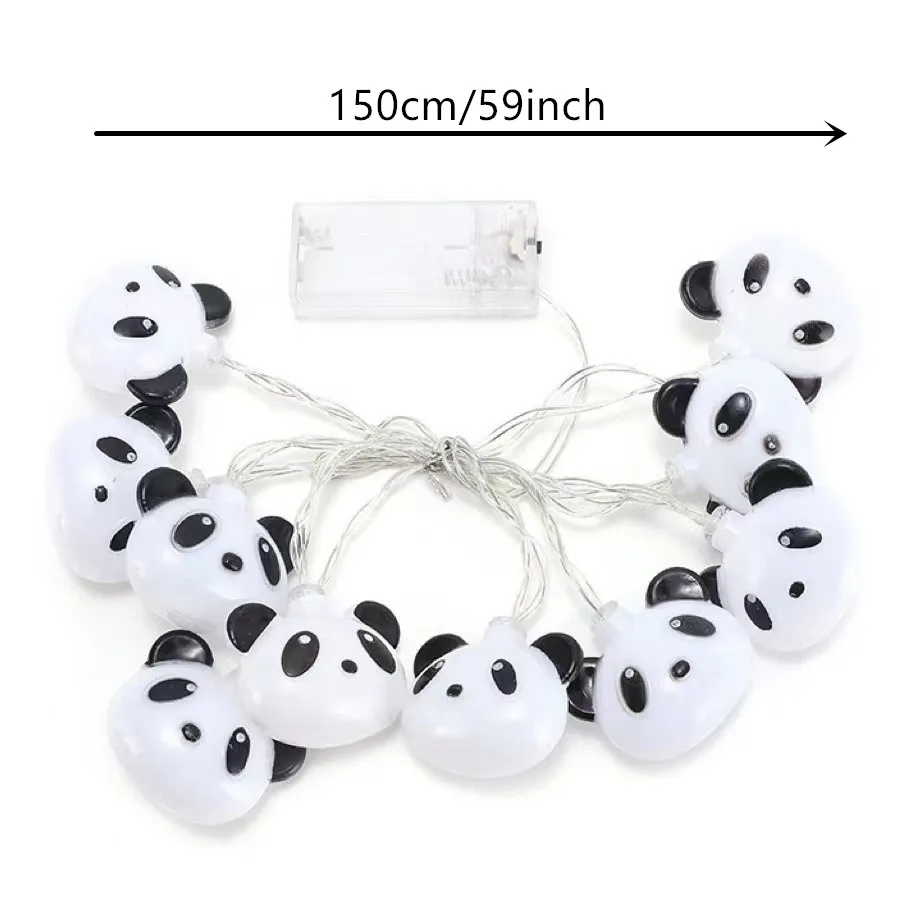 6M 40LEDS Party Cartoon panda Decoration String Lights Indoor Room Battery USB Wedding Power Night Lights 044