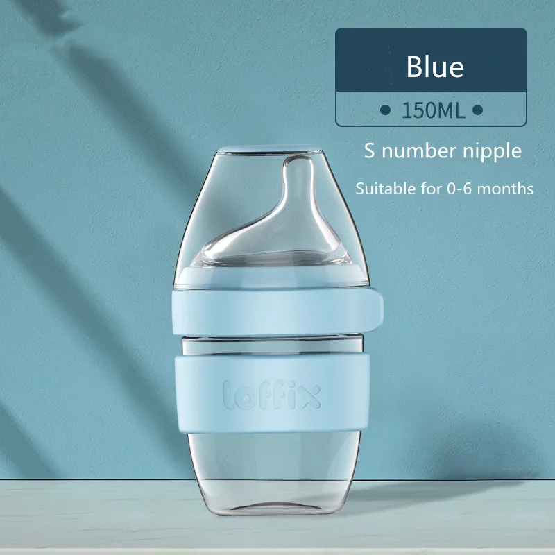 150ml Baby bottles  borosilicate Glass Newborn Feeding Bottle Anti-Colic Breast-Like Nipple bottle For Infant Milk cup