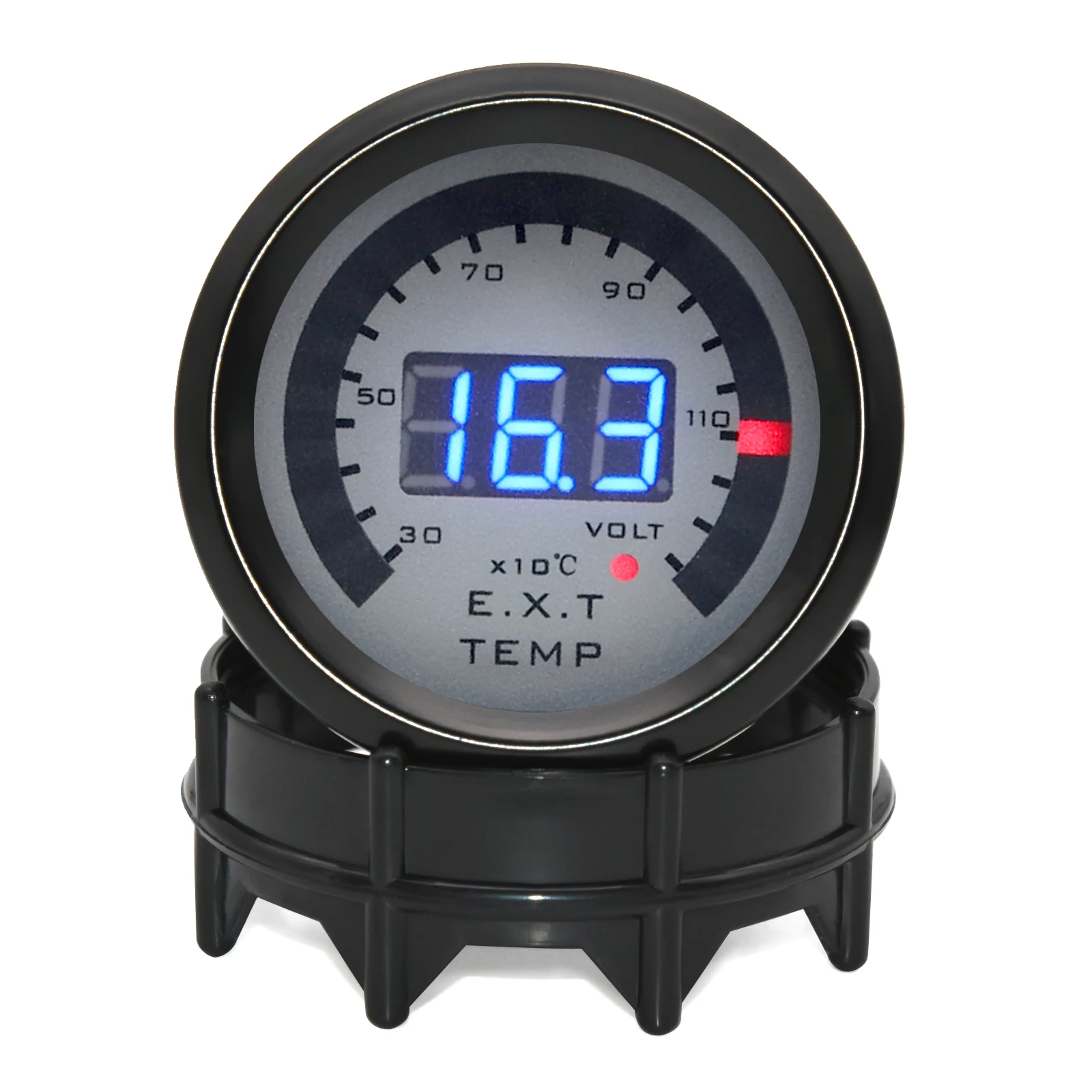 Digital 52mm ETG Auto Car 0~130×10℃ Exhaust Temp Gauge Exhaust Gas Temp Sensor with EXT Temperature Sensor Gasoline Engine 12V