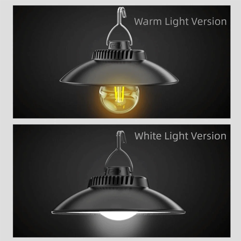 USB Rechargeable Retro Camping Lantern Waterproof Retro Decorative Camping Light Type-C Charging With Hook Street Path Lamp