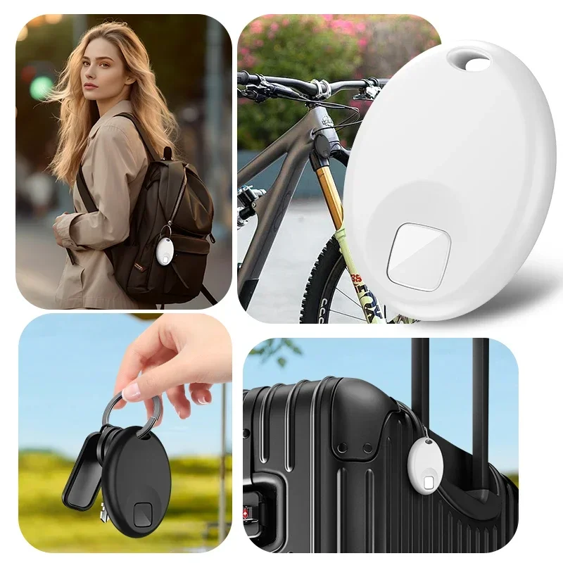 Mini Smart Tag Security Anti-lose Finder Works with IOS Tracker Locator Find My for Key Pet Luggage Backpack