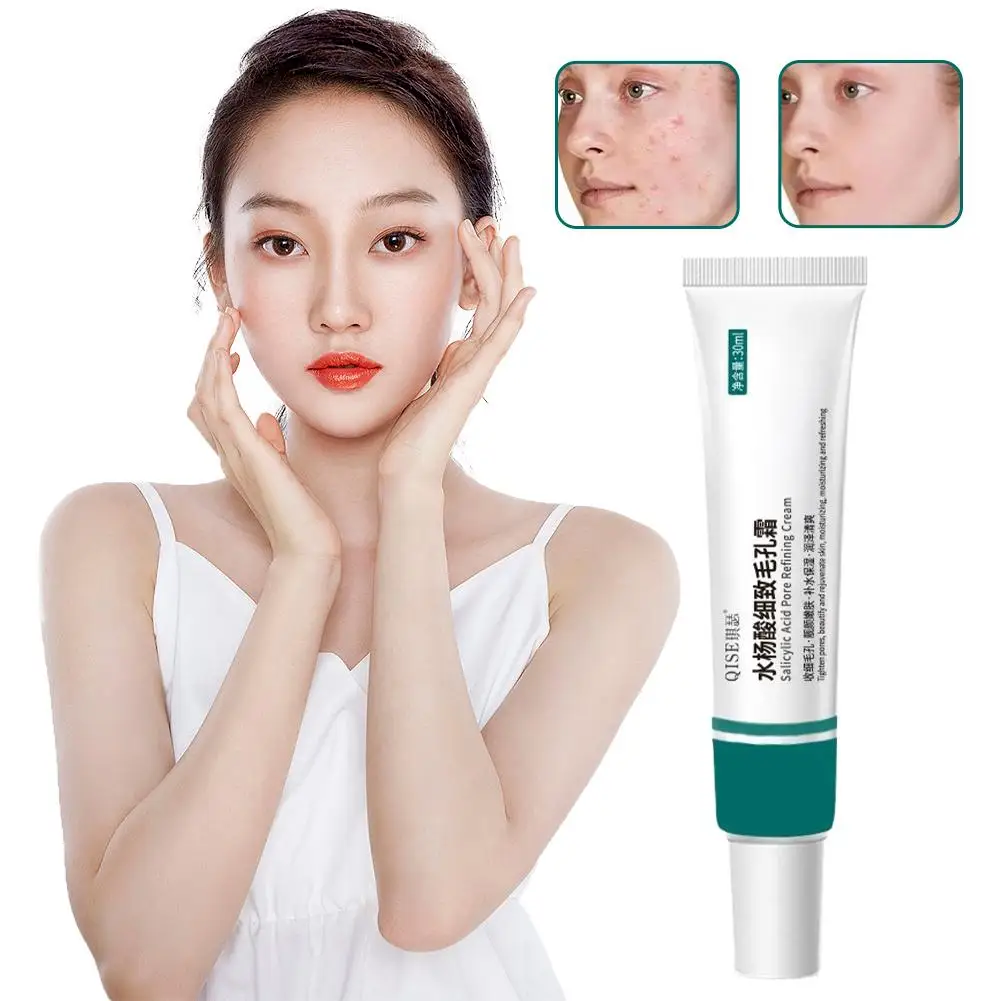 30ml Salicylic Acid Pore Shrinking Cream Repairing Face Serum Moisturizing Oil Control Skin Care Korean Cosmetic