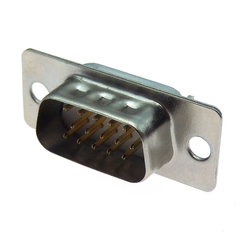 5pcConnector welding wire type DB15 15 hole pin 3 rows VGA Adapter male female plug socket serial port terminal Welded Connector