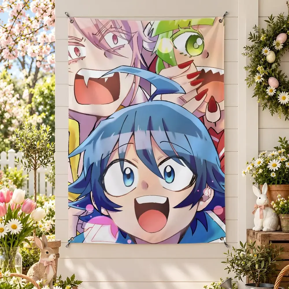 Welcome To Demon School! Iruma-kun Flags Wall Hanging Banner For Bedroom Living Room Outdoor Party Decor