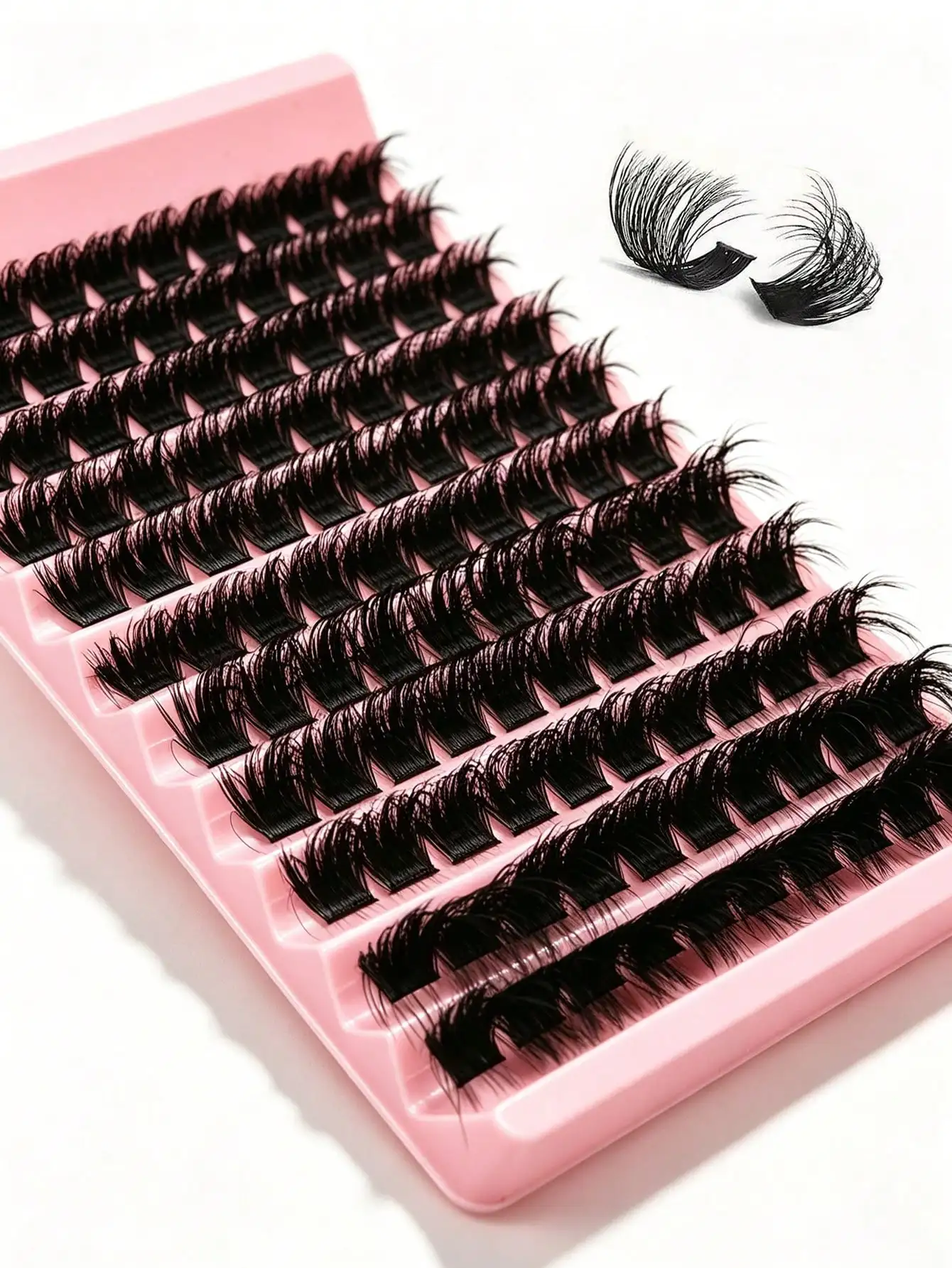 DIY Wimpern-Cluster-Verlängerungsset, flauschige D-Curl-Einzelwimpern, voluminöse, wiederverwendbare, segmentierte Wimpern für das Heim-Make-up – Detail 3