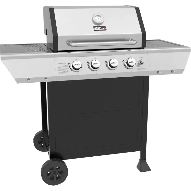 Royal Gourmet Burner Propane Gas Grill withStainless Steel Upper LidOutput Freestanding Grill for Patio Garden Barbecue Grilling