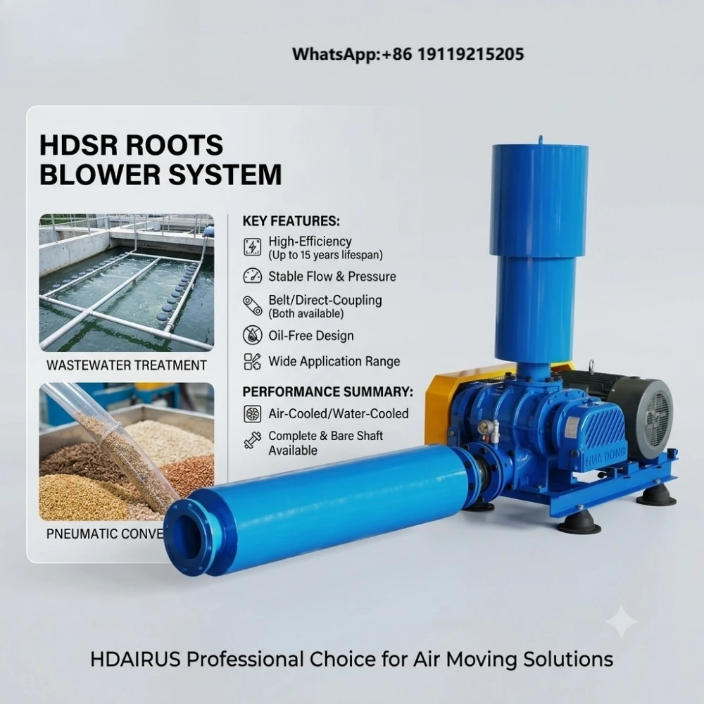 Industrial Roots Blower Three Lobe Roots Blower Aeration Roots Blower for Wastewater Treatment