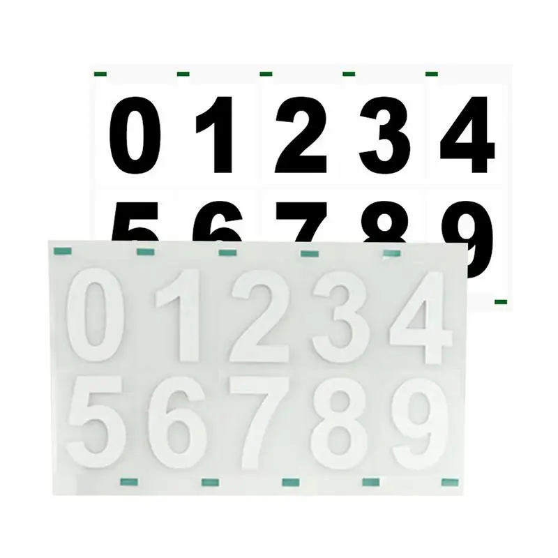 Reflective Number Sticker License Plate Number Reflective Invisible Digital Sticker 0-9 Heat-resistant PVC Home Address Numbers