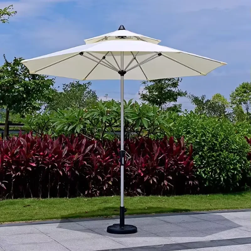 Outdoor Parasols Center Pole Umbrellas Hotels Patio Garden Courtyard Rainproof Commercial Beach Umbrella