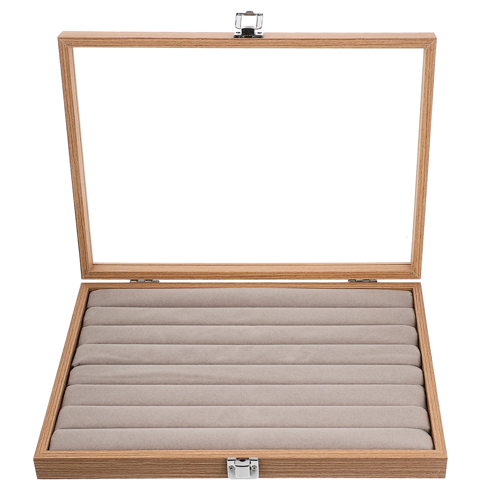 صندوق مجوهرات شفاف غطاء شفاف عرض القضية لقلادة حلقة أقراط التخزين المنظم حامل مجوهرات سطح المكتب هدية