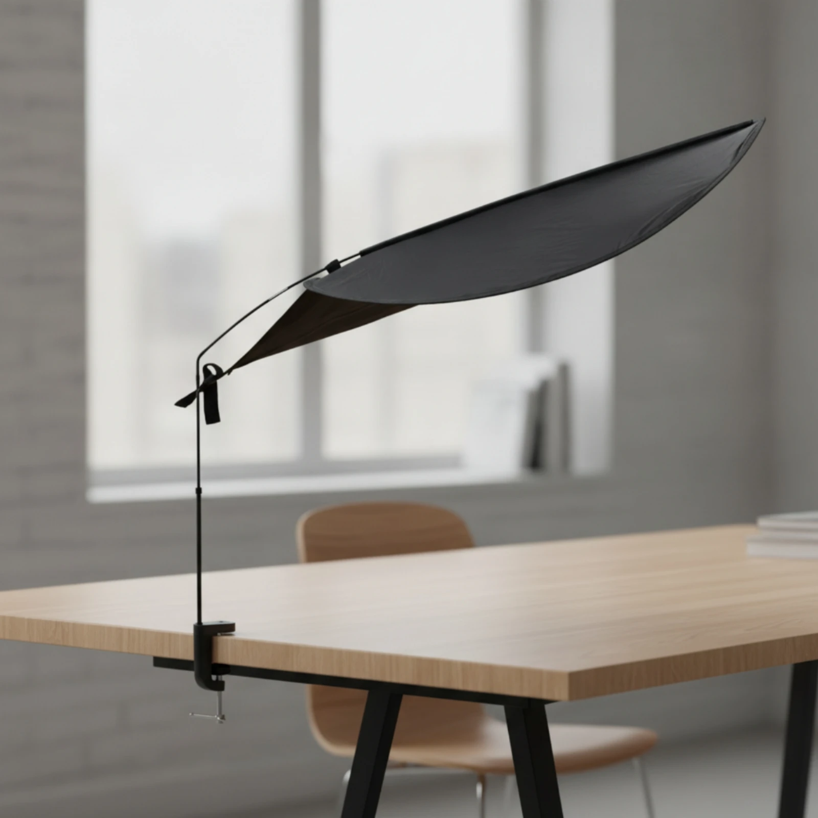 Sunshade with Clamp Mount Wide Coverage Clamp-on Desk Canopy Indoor Umbrella with Clamp Sun Sun-Blocking Compact
