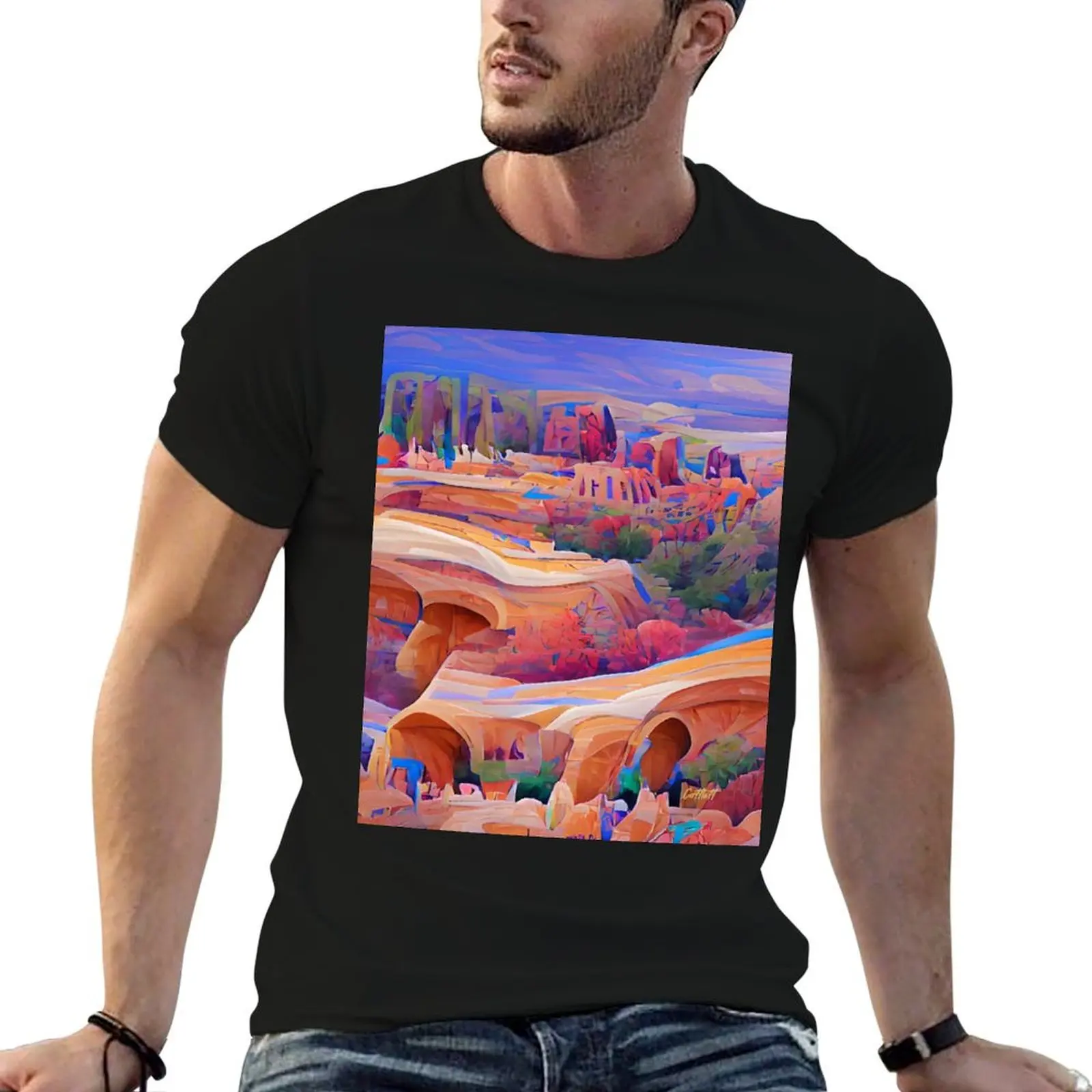 

Cool Painting Of Bryce Canyon T-Shirt t shirt personalised cotton t shirt pack t shirts cotton 100% T-shirt