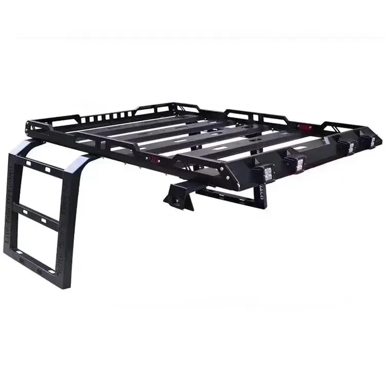 

Aluminum/Steel Luggage Rack Cargo Carrier Roof with ladder for Wrangler JK JL 2/4 Door