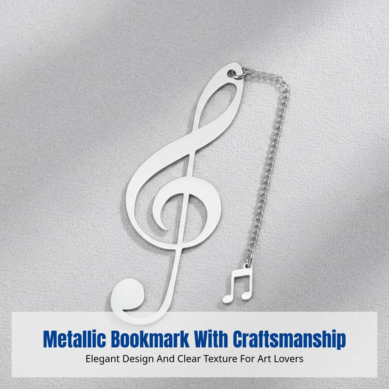 Metal Bookmark with Music Note Decoration, Engraved, Teacher Appreciation Gift, Graduation, Holiday Present