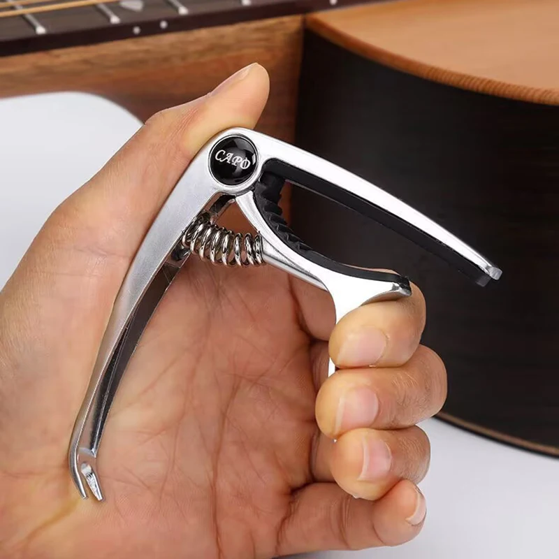Metal Guitar Capo Tuner Clamp Professional Key Trigger Single Hand Capos Clip Zinc Alloy for Acoustic Electric Guitars