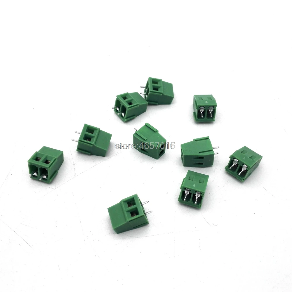10pcs KF128 2 Poles/2 Pin 2.54mm PCB Universal Screw Terminal Block Connector