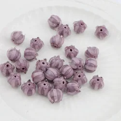 5pcs/Lot Colorful Flower Lampwork Beads Trumpet Flower Shape Glass Beads For Jewelry Making Hairpin Handmade DIY Accessories