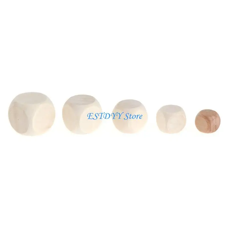 G6DE 10pcs/lot Wooden 6-Sided (10mm 12mm 14mm 16mm 18mm)