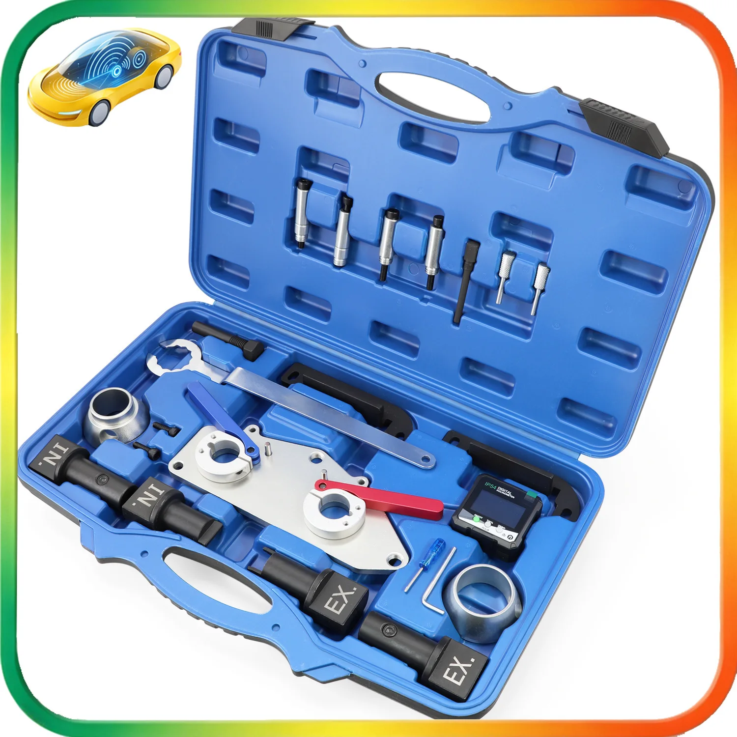 Engine Timing Tool Kit for VW Audi Skoda VAG EA211 1.0 1.2 1.4 1.5 1.6 TSI TFSI EVO Camshaft Locking Tool Set With Digital Gauge