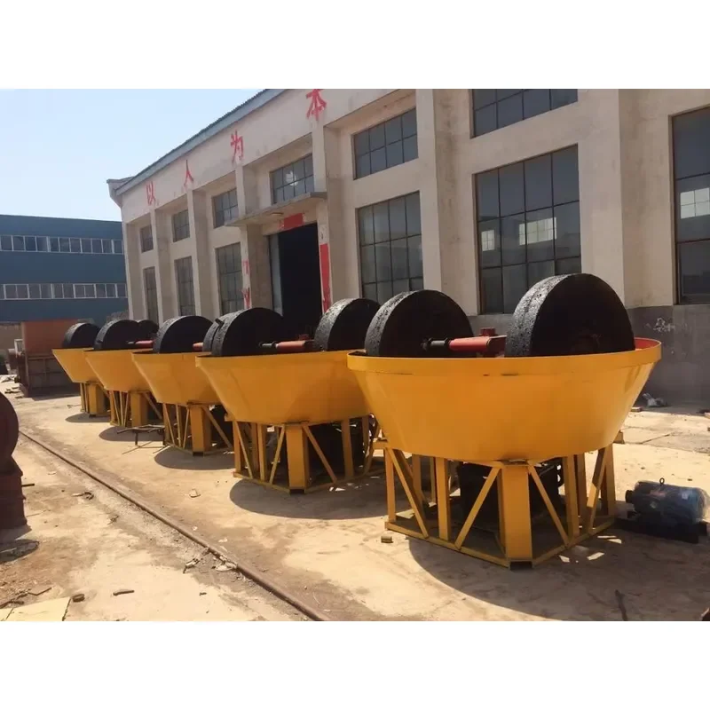 for China 1100 1200 1500 1600 3-roller Alloy Wheels Water Grinding Mill Extracting Gold Milling Roller Wet Pan Mill for Mine