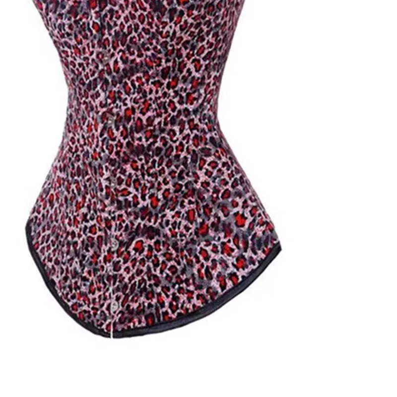Leopard Corsets For Women Sexy Overbust Lace Up Waist Slimming Bustiers Top Victorian Corselet Brocade Vintage Style Korsett