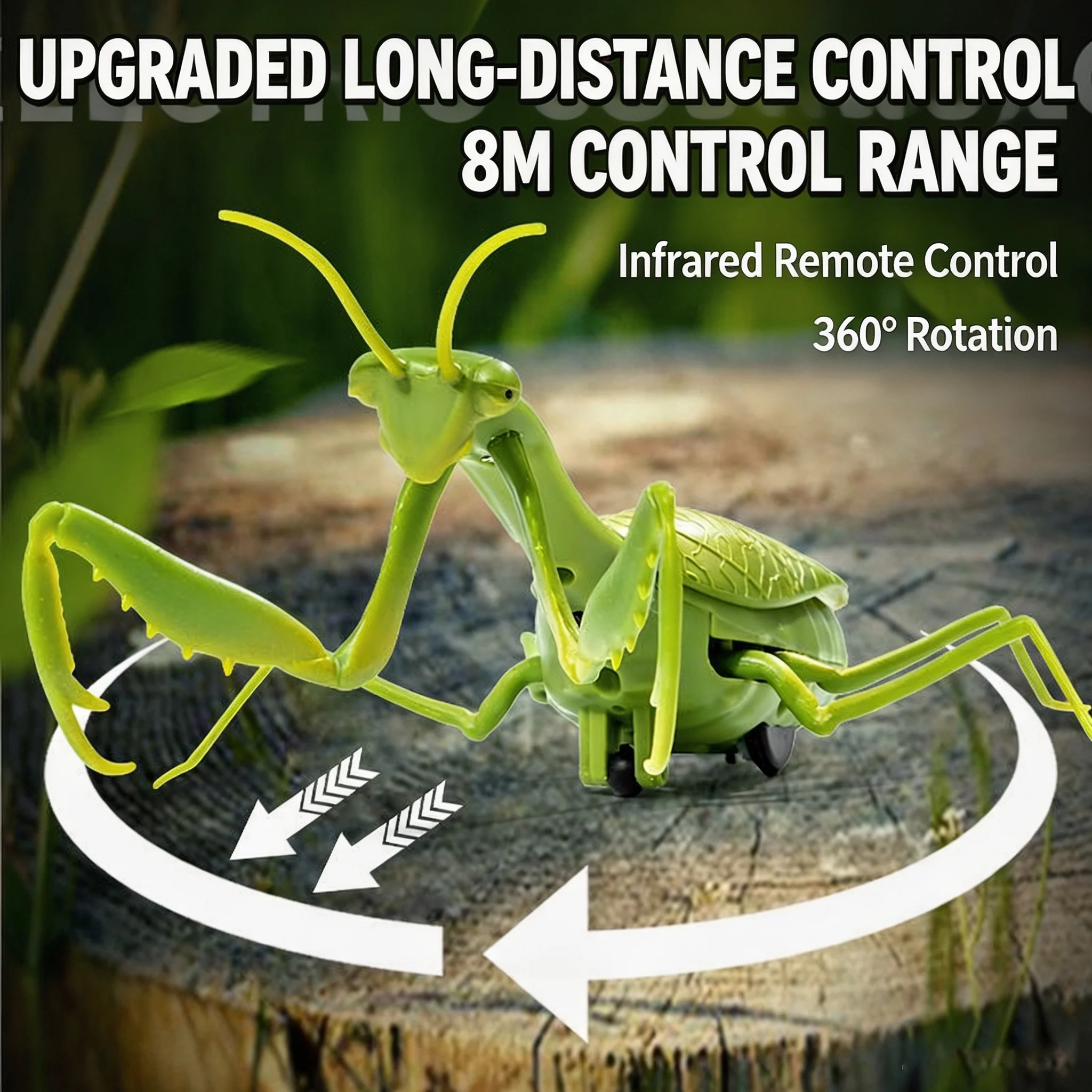 Funny RC Insect Mantis, Lifelike Simulation Crawling Toy, Novelty Prank Birthday Gift for Kids