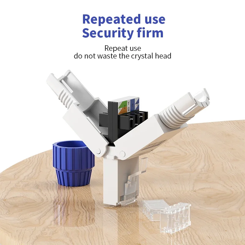 

Toolless RJ45 CAT6A Connector, Tool Free Plug for CAT6A CAT7 Network Cable, Tool-less Modular Plug 2 Pack