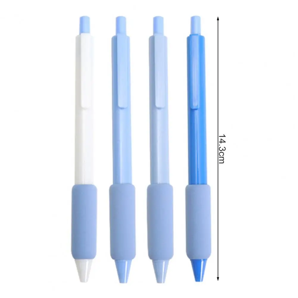 부드러운 필기용 젤 펜 세트, 0.5mm 미세 펜촉, 개폐식 검정 잉크, 일기장 스케치 및 드로잉, 4 개