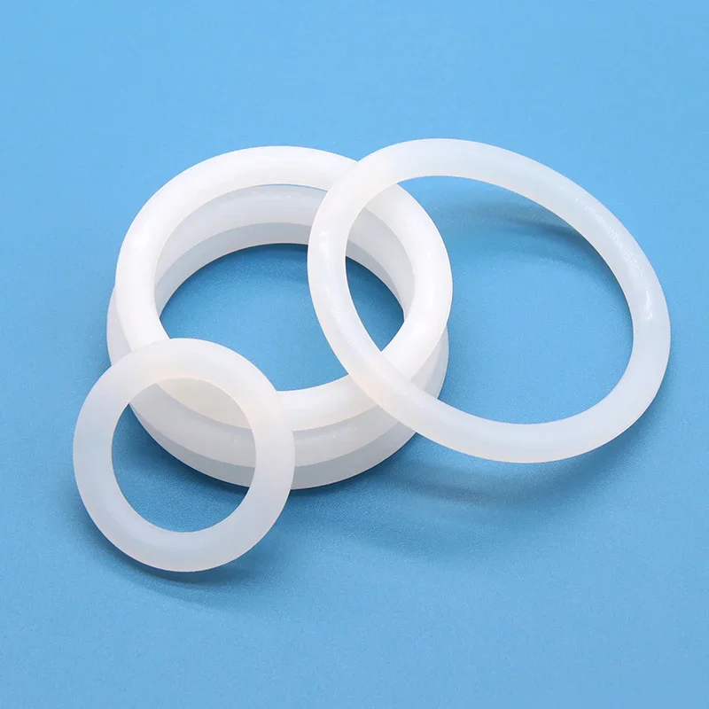 10pcs Food Grade Silicone O Ring Gasket CS 5mm OD 15 ~ 155mm Waterproof Washer Round O Shape VMQ O Rings Silicone Ring White