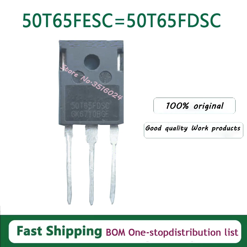 10PCS - 50PCS Original New MBQ50T65FESC 50T65FESC MBQ50T65 50T65 TO-247
