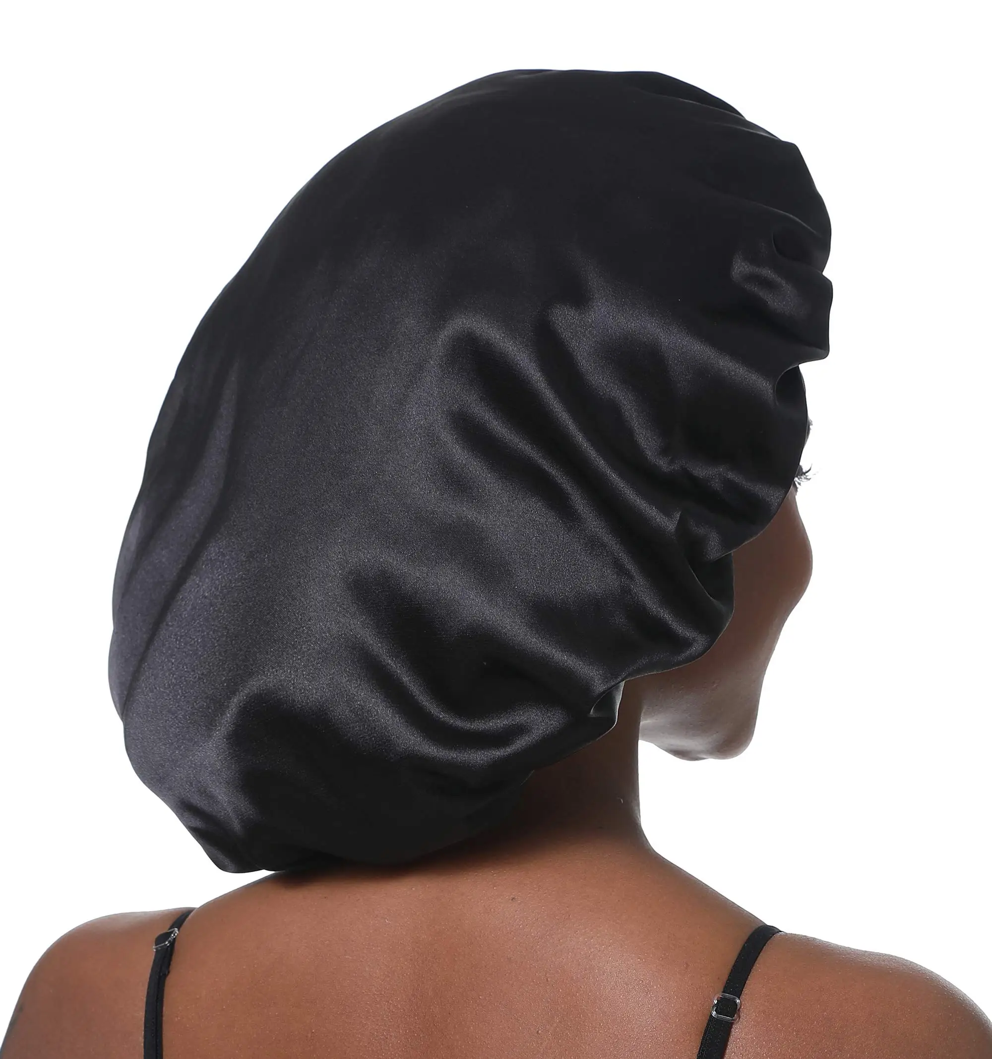 Bonnet de nuit en Satin et soie pour femmes, bandeau Extra Large et surdimensionné avec bande élastique, Bonnet de nuit pour cheveux longs bouclés, nouvelle mode 2022