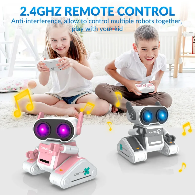 Sunlight 002 Sunlight 002Voice Control Cute at Intelligent Interactive Smart Toys Robot for Kids 7 Colors LED Eyes for Children